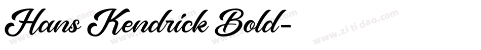 Hans Kendrick Bold字体转换
